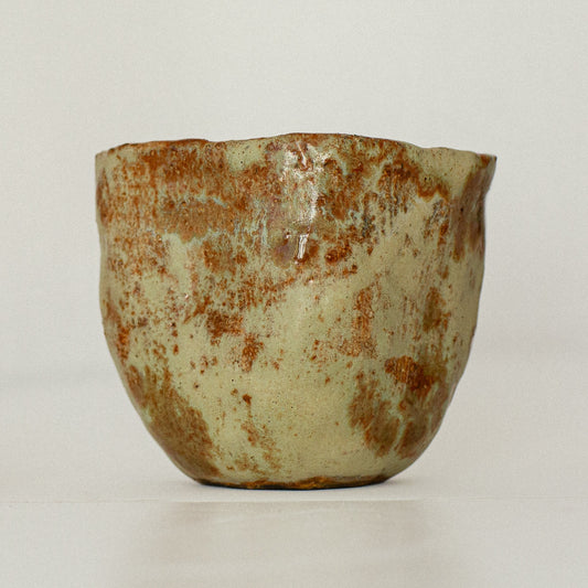 Earth Cup no. 03 handmade stoneware cup by Tania Ruda, front view